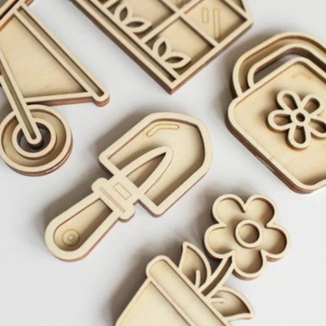 Studio de Rijk Studio de Rijk, Houten speeltray (vulvorm) - Moestuin