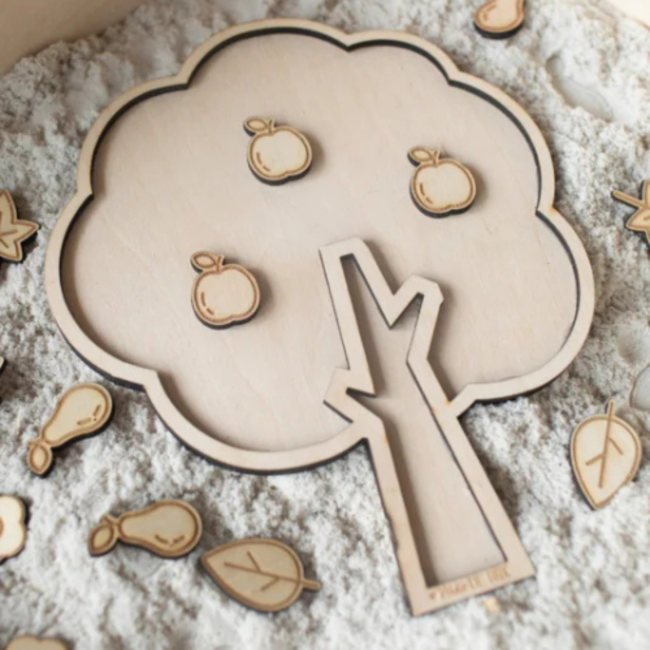 Studio de Rijk Studio de Rijk, Houten speeltray (vulvorm) - Boom met vulling