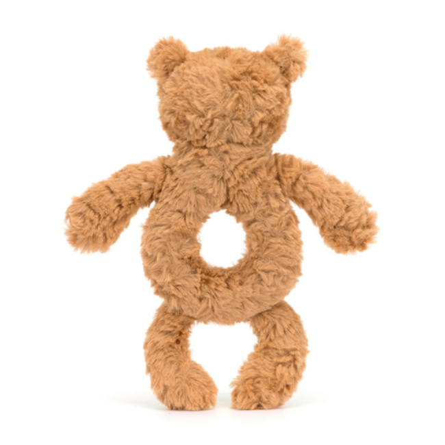 Jellycat Jellycat Knuffels - Bartholomew Bear Ring Rattle (rammelaar), 18cm