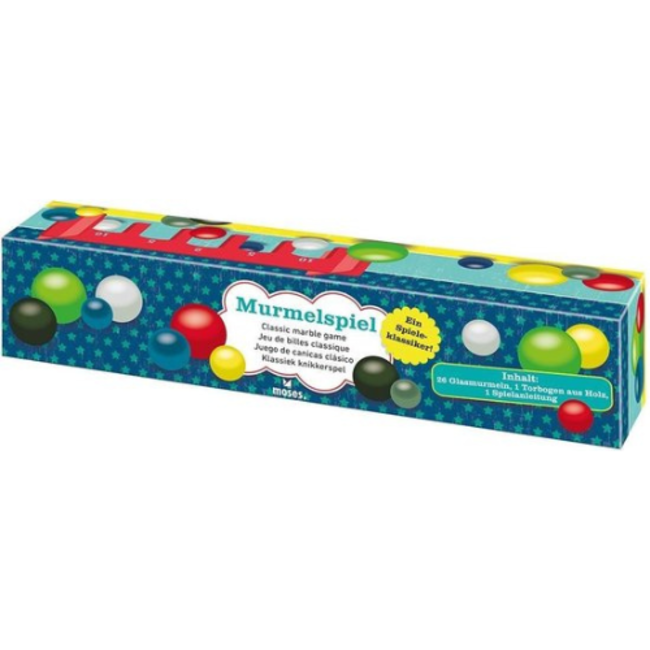 Knikkerspel hout met 26 knikkers