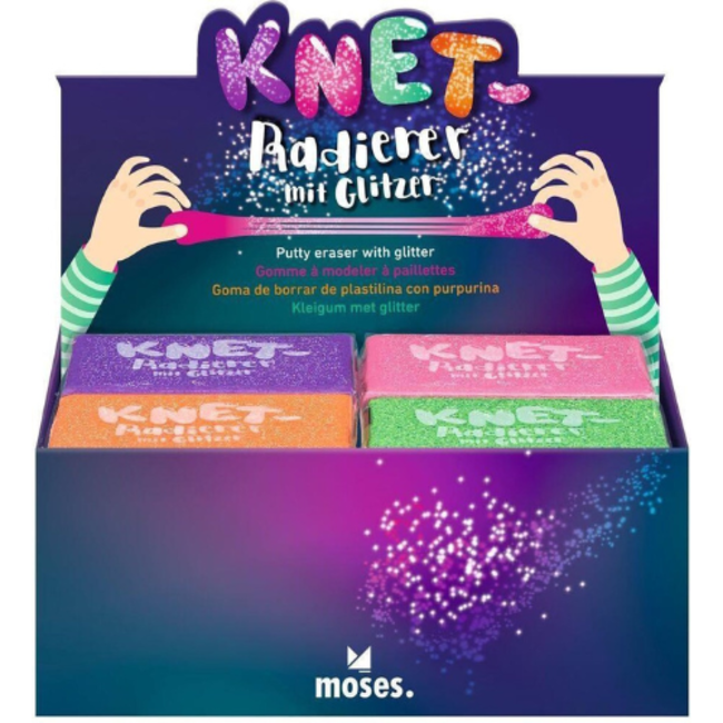 moses. Verlag Kneedgum glitter 4 assorti