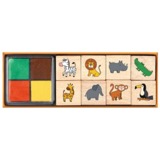 moses. Verlag Knutselspullen Stempelset Wilde dieren moses. Verlag Knutselspullen Stempelset Wilde dieren