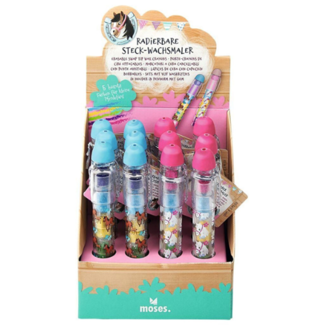 moses. Verlag Knutselen, Accessoires - Uitwisbare waskrijt stift paarden, assorti