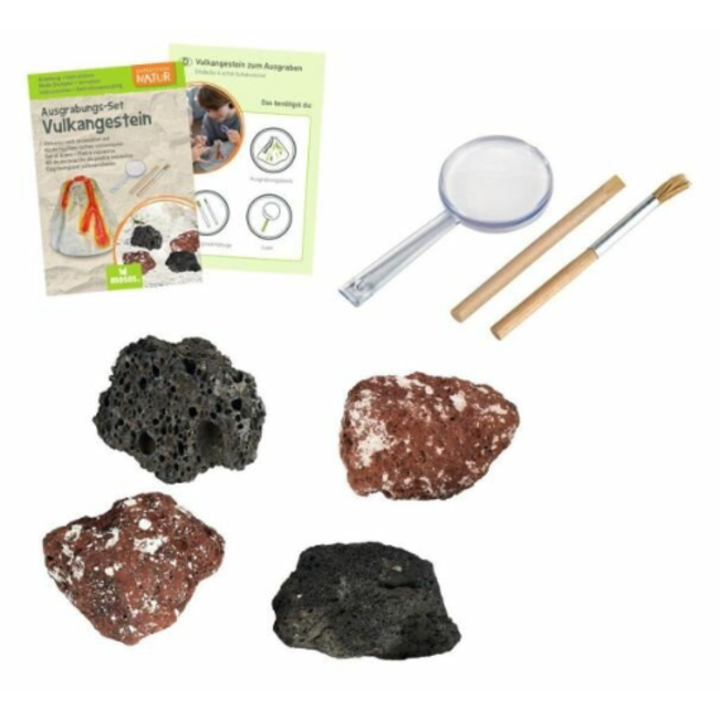 Speelgoed, Experimenteren en ontdekken - Uitgraafset lavasteen