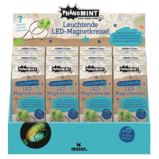 moses. Verlag Experimenteren en ontdekken - PhänoMINT lichtgevende magnetische LED tol, assorti