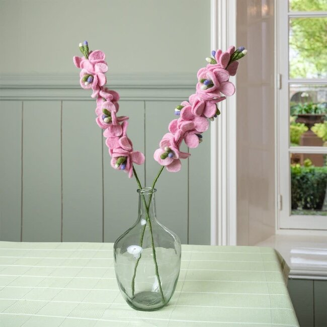 Sjaal met Verhaal Vilten Bloemen - Ridderspoor