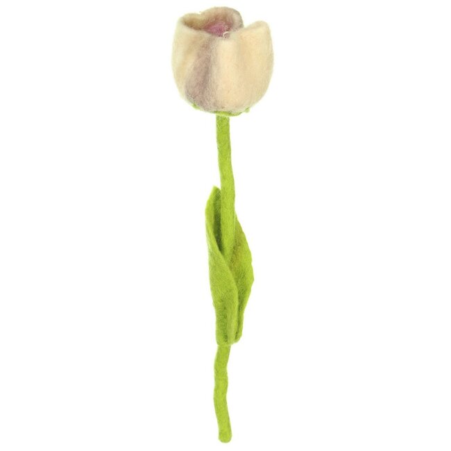Sjaal met Verhaal Vilten Bloemen -Tulp Soft Color