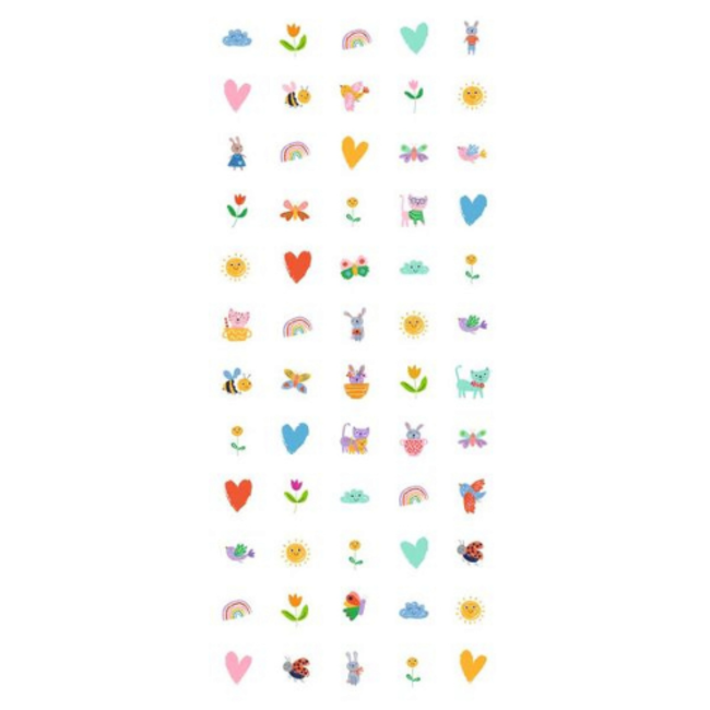 Kinder make-up, Vingernagel tattoo set 60 stuks