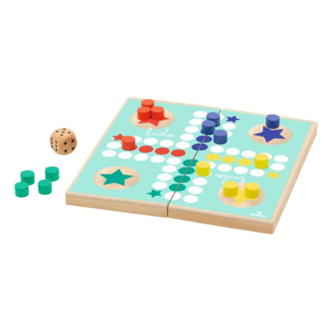 moses. Verlag Spellen, Reisspellen - Houten mens erger je niet / Ludo (mini)