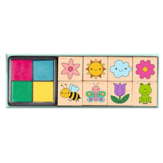 moses. Verlag Knutselspullen Stempelset Bloementuin