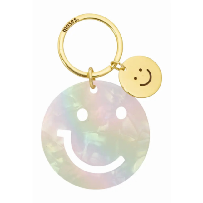 Smile sleutelhanger smiley 3 assorti