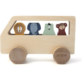 Trixie Houten speelgoed - Wooden animal bus