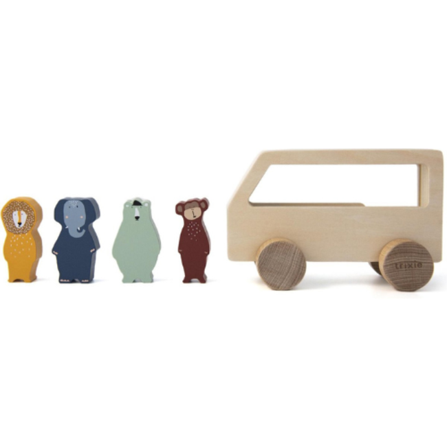 Trixie Houten speelgoed - Wooden animal bus