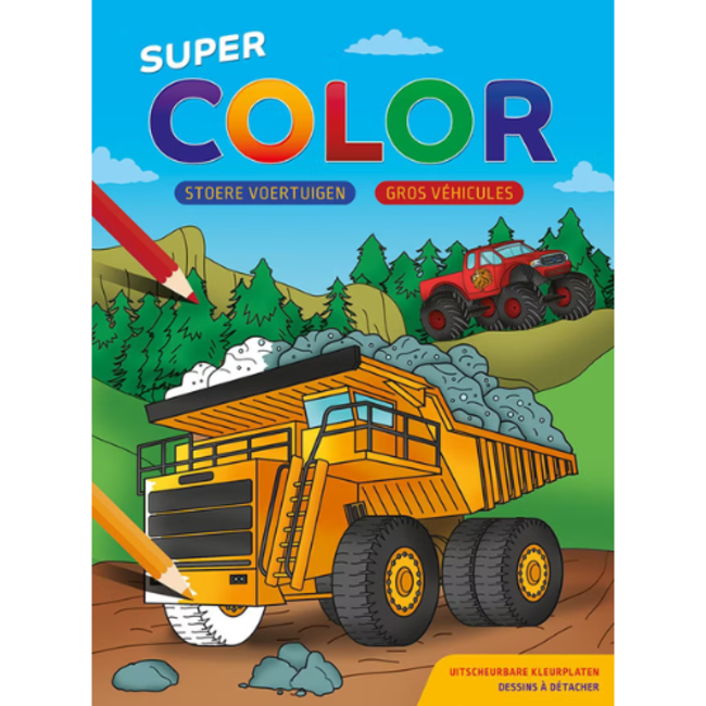 Deltas Deltas Boeken, Kleurboeken - Super Color kleurblok: Stoere voertuigen