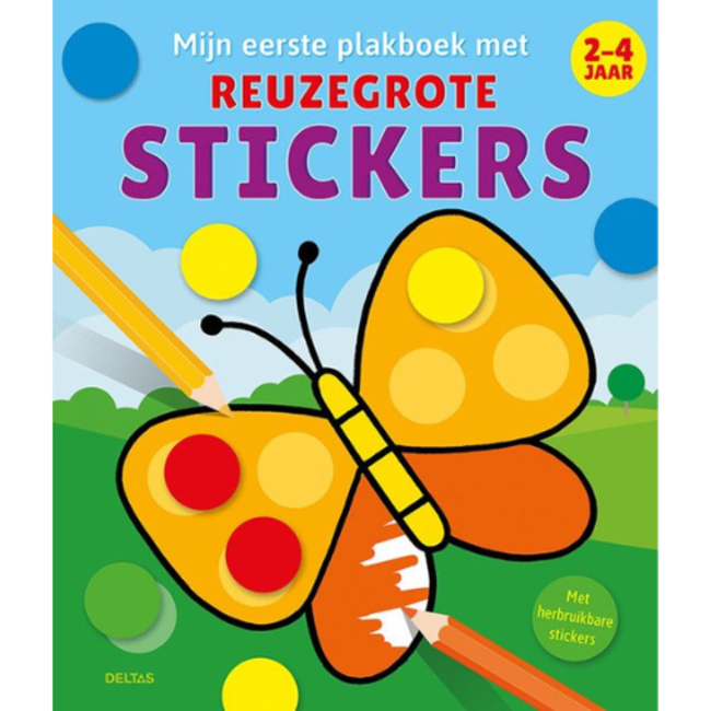 Deltas Mijn eerste plakboek met reuzegrote stickers (2-4 j.)