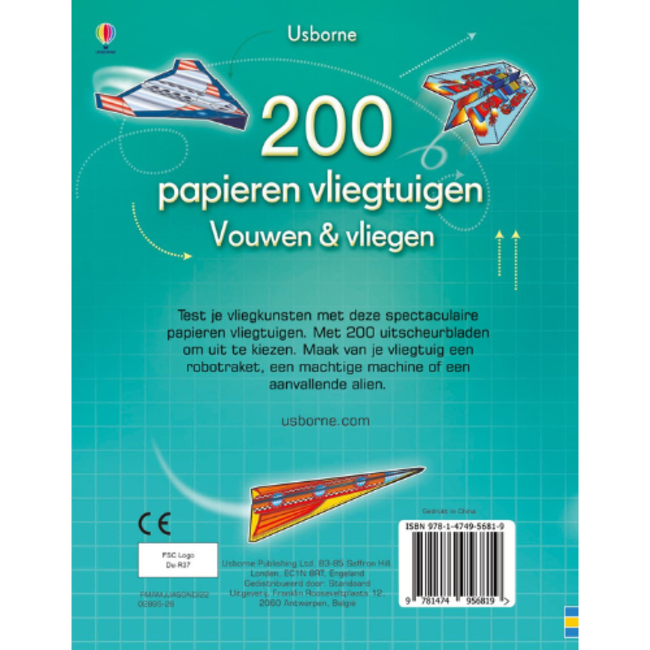 Usborne Boeken, Doeboeken - 200 papieren vliegtuigen. 6+