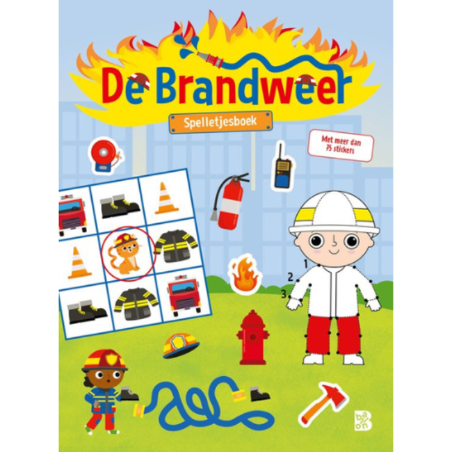 Doeboeken, De brandweer (spelletjesboek met stickers) 4+