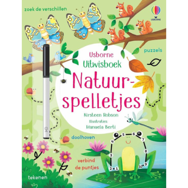 Usborne Doeboeken, Uitwisboek - Natuurspelletjes
