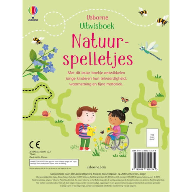 Usborne Doeboeken, Uitwisboek - Natuurspelletjes