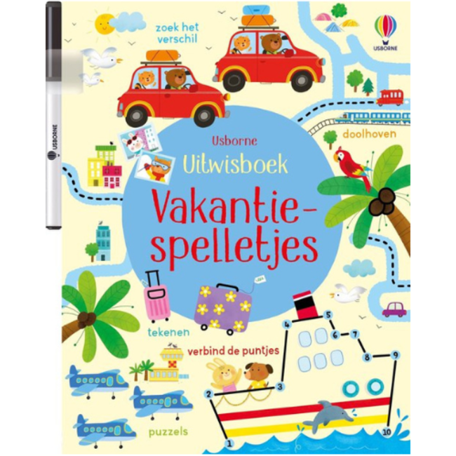 Usborne Doeboeken, Uitwisboek - Vakantiespelletjes