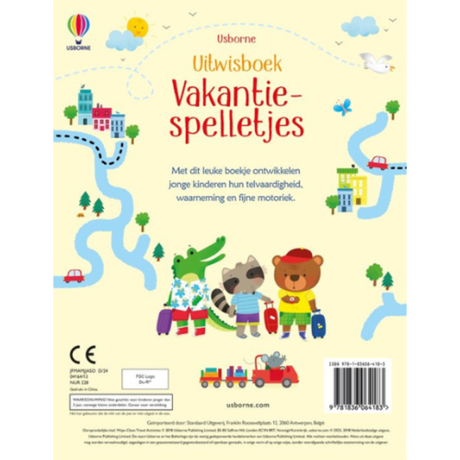 Usborne Doeboeken, Uitwisboek - Vakantiespelletjes