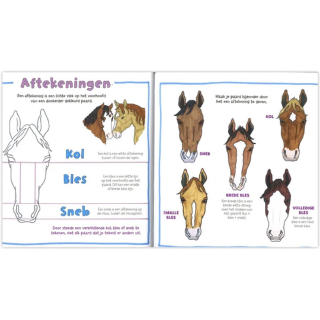 Deltas Boeken, Kleurboeken - Ik leer paarden tekenen