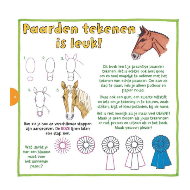 Deltas Boeken, Kleurboeken - Ik leer paarden tekenen