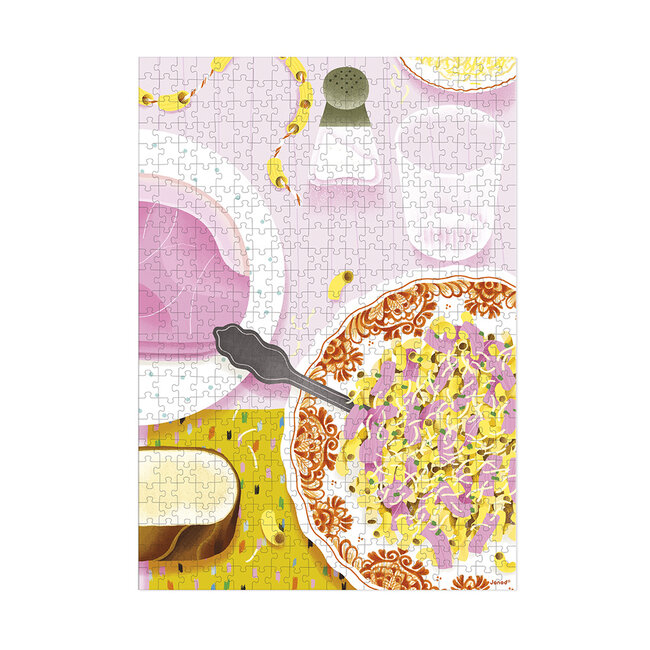 Janod Kidult Puzzel - Pasta met ham     500 stukjes