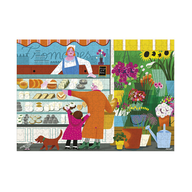 Janod Kidult Puzzel - De markt          500 stukjes