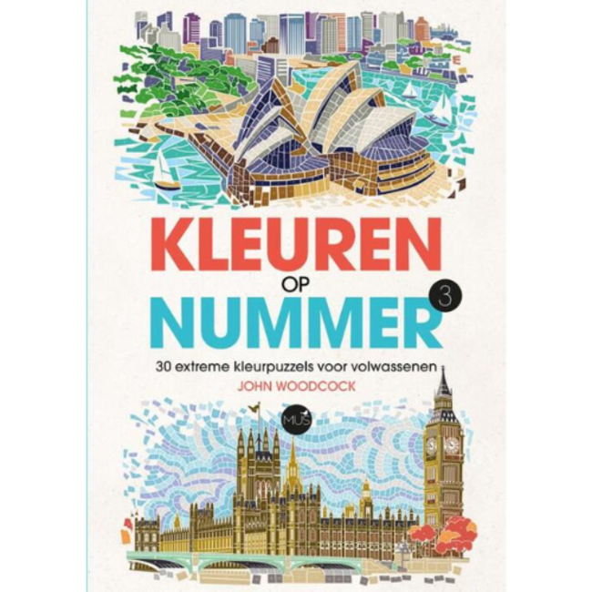 Boeken, Kleurboeken - Kleuren op nummer voor volwassenen, 30 kleurpuzzels