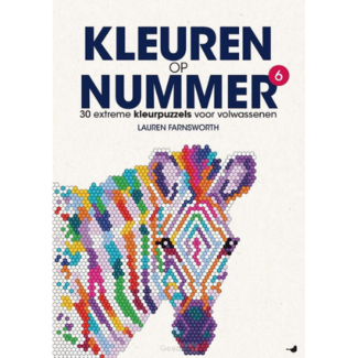 Boeken, Kleurboeken - Kleuren op nummer 6, extreme kleurpuzzel dieren