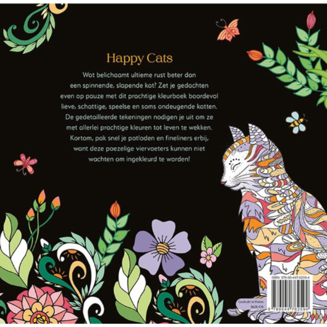 Deltas Boeken, Kleurboeken - Happy Cats: Kleuren voor volwassenen