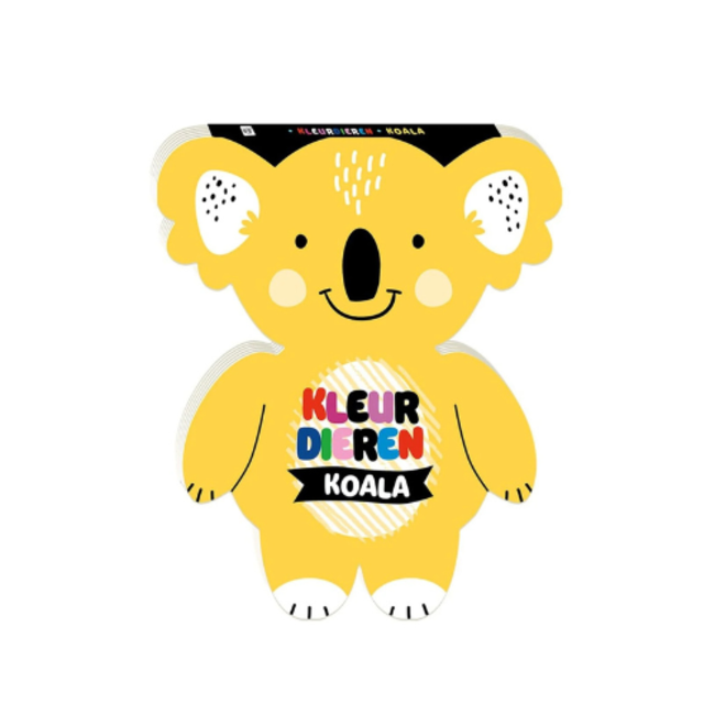 Boeken, Kleurboeken - Kleurblok dieren, assorti Aap/Koala/Kat/Konijn