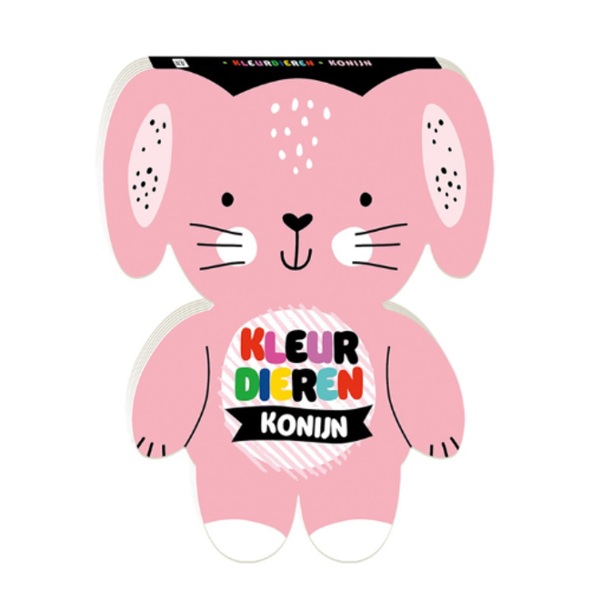 Boeken, Kleurboeken - Kleurblok dieren, assorti Aap/Koala/Kat/Konijn