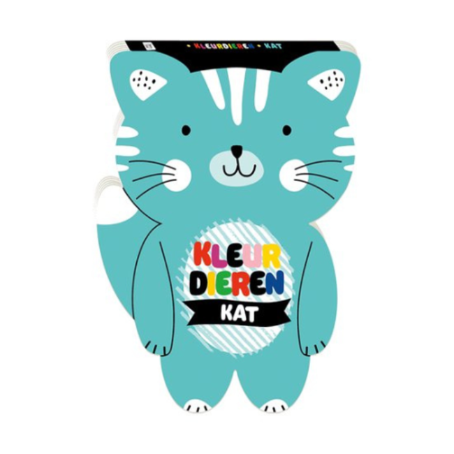 Boeken, Kleurboeken - Kleurblok dieren, assorti Aap/Koala/Kat/Konijn