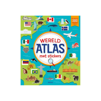 Deltas Deltas Boeken, Stickerboeken - Wereld atlas met stickers