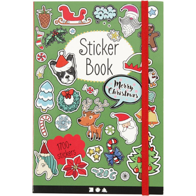 Creativ Company Stickerboek, afm 11,5x17 cm, dikte 1,5 cm, , kerstmotieven , 1stuk, circa 1700 stuk