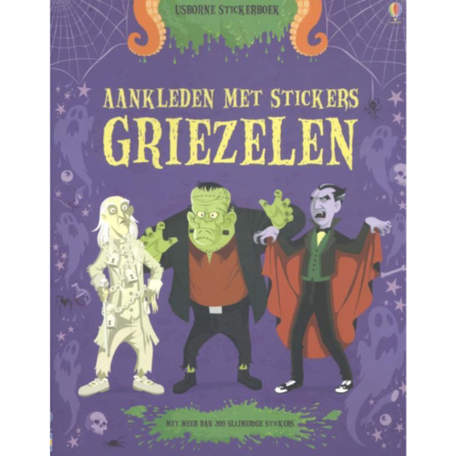 Usborne Usborne Boeken, Stickerboeken - Aankleden met stickers: griezelen