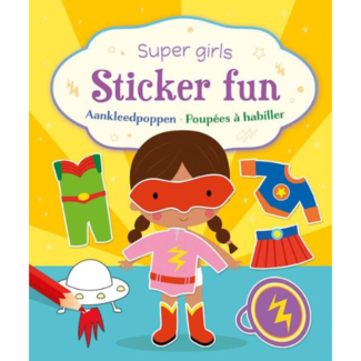 Deltas Boeken, Stickerboeken - Super Girls Sticker fun - aankleedpoppen