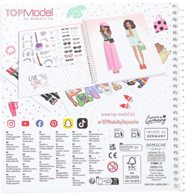 TOPModel Topmodel, Dress me up stickerboek - live love sparkle