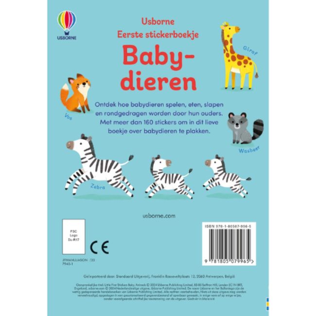 Usborne Stickerboeken, Eerste stickerboekje - Babydieren