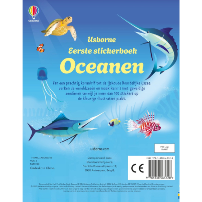 Usborne Eerste stickerboek - Oceanen
