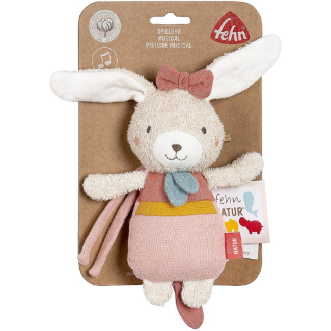 Fehn fehnNATUR Sheep, Bear & Hare - Mini musical hare