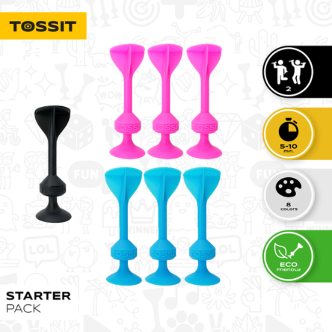 999 Games Spellen, Tossit - Starter Pack - Blauw-Roze