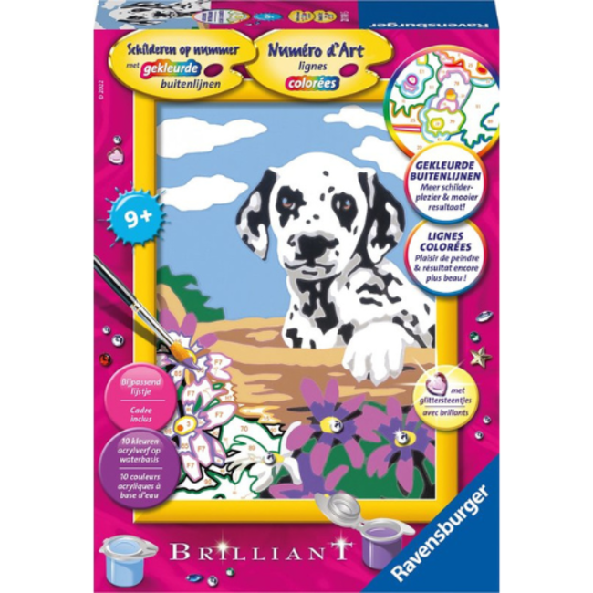 Ravensburger Ravensburger Knutselen - Schilderen op nummer, Dalmatier puppy, 9+