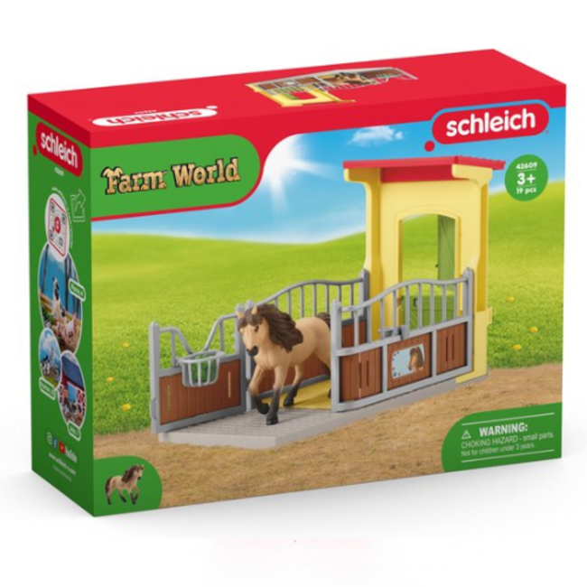 Schleich Schleich Farm world - Ponybox met Iceland pony hengst