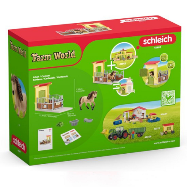 Schleich Schleich Farm world - Ponybox met Iceland pony hengst