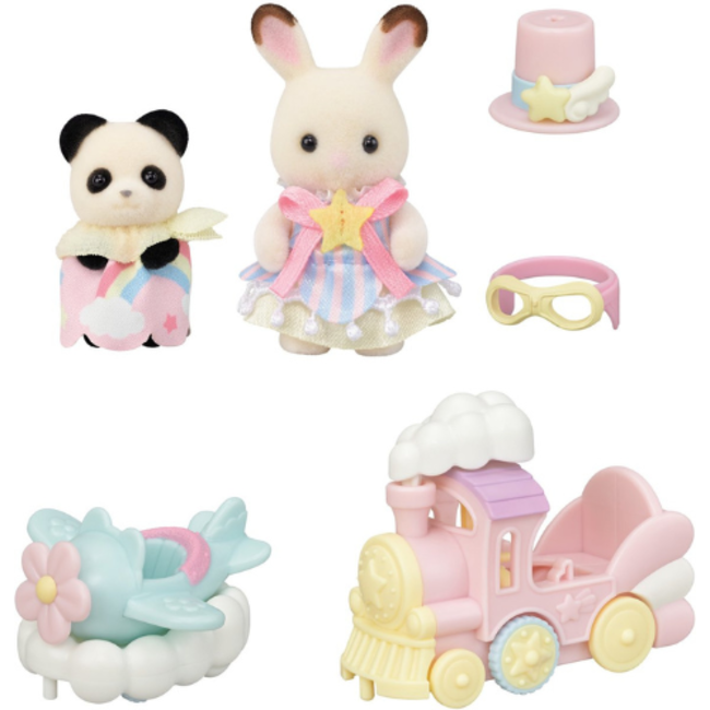 Sylvanian Families Pretpark speelset- vliegtuig & trein