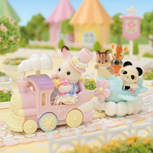 Sylvanian Families Pretpark speelset- vliegtuig & trein