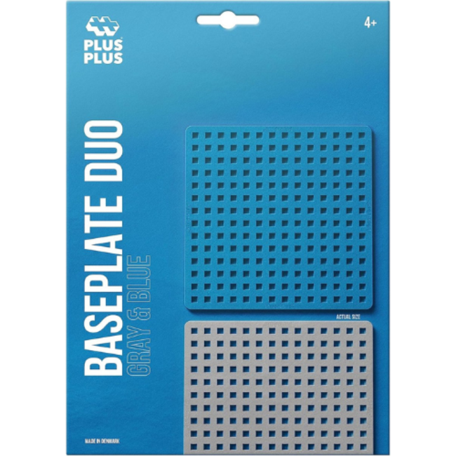 Plus Plus Bouwplaat blauw/grijs Plus-Plus: 2 stuks
